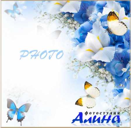 Рамка для фотографии - Весенние бабочки