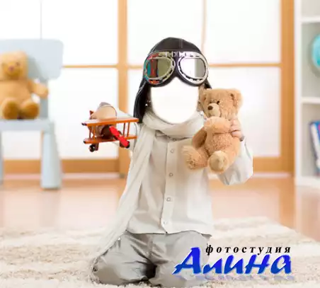 Детский шаблон для мальчика "Буду летчиком"