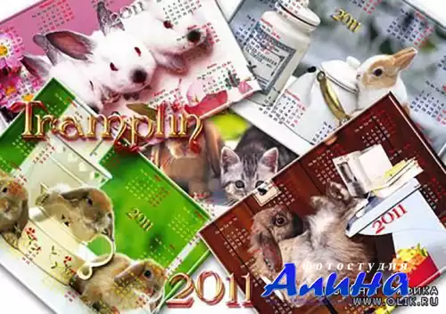 10 Календарей c Кроликами  на 2011 год
