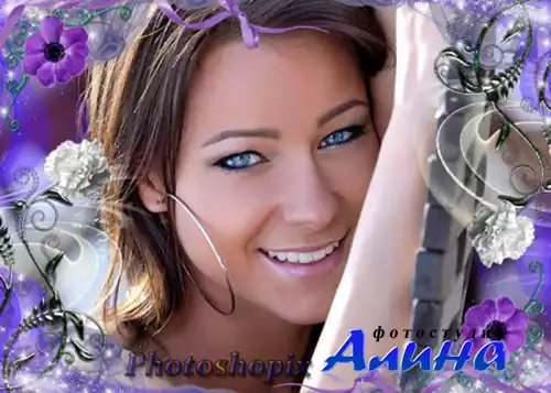 Рамка для Photoshop – Нежная синева